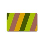 Autmn Stripes Colors Geometric Print Design Magnet (Name Card)