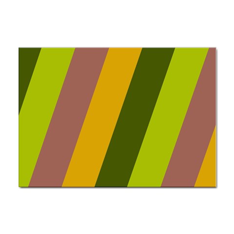 Autmn Stripes Colors Geometric Print Design Sticker A4 (100 pack) from ArtsNow.com Front