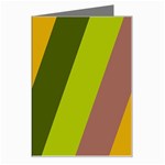 Autmn Stripes Colors Geometric Print Design Greeting Card