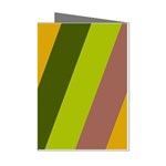 Autmn Stripes Colors Geometric Print Design Mini Greeting Cards (Pkg of 8)