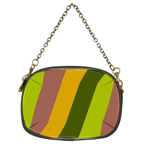 Autmn Stripes Colors Geometric Print Design Chain Purse (One Side) from ArtsNow.com Front