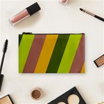 Autmn Stripes Colors Geometric Print Design Cosmetic Bag (Small)