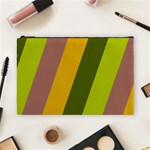 Autmn Stripes Colors Geometric Print Design Cosmetic Bag (Large)