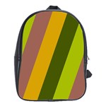 Autmn Stripes Colors Geometric Print Design School Bag (Large)