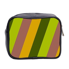 Autmn Stripes Colors Geometric Print Design Mini Toiletries Bag (Two Sides) from ArtsNow.com Back