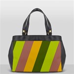 Autmn Stripes Colors Geometric Print Design Oversize Office Handbag