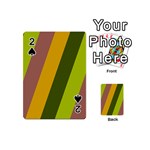 Autmn Stripes Colors Geometric Print Design Playing Cards 54 Designs (Mini)