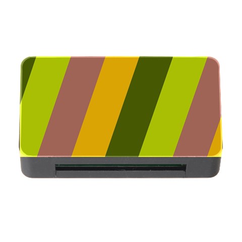 Autmn Stripes Colors Geometric Print Design Memory Card Reader with CF from ArtsNow.com Front