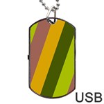 Autmn Stripes Colors Geometric Print Design Dog Tag USB Flash (One Side)