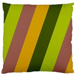 Autmn Stripes Colors Geometric Print Design Large Cushion Case (One Side)