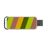 Autmn Stripes Colors Geometric Print Design Portable USB Flash (One Side)