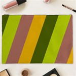 Autmn Stripes Colors Geometric Print Design Cosmetic Bag (XXL)