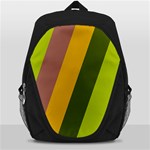 Autmn Stripes Colors Geometric Print Design Backpack Bag