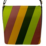 Autmn Stripes Colors Geometric Print Design Flap Closure Messenger Bag (S)