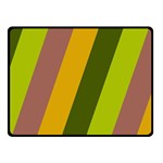 Autmn Stripes Colors Geometric Print Design Two Sides Fleece Blanket (Small)