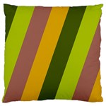 Autmn Stripes Colors Geometric Print Design Standard Premium Plush Fleece Cushion Case (One Side)