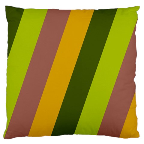 Autmn Stripes Colors Geometric Print Design Large Premium Plush Fleece Cushion Case (Two Sides) from ArtsNow.com Front