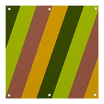 Autmn Stripes Colors Geometric Print Design Banner and Sign 3  x 3 