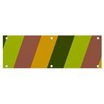 Autmn Stripes Colors Geometric Print Design Banner and Sign 6  x 2 