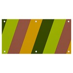 Autmn Stripes Colors Geometric Print Design Banner and Sign 6  x 3 