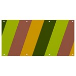 Autmn Stripes Colors Geometric Print Design Banner and Sign 8  x 4 