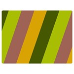 Autmn Stripes Colors Geometric Print Design Two Sides Premium Plush Fleece Blanket (Baby Size)