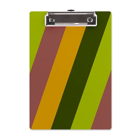 Autmn Stripes Colors Geometric Print Design A5 Acrylic Clipboard from ArtsNow.com Front