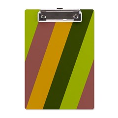 Autmn Stripes Colors Geometric Print Design A5 Acrylic Clipboard from ArtsNow.com Front