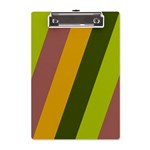 Autmn Stripes Colors Geometric Print Design A5 Acrylic Clipboard