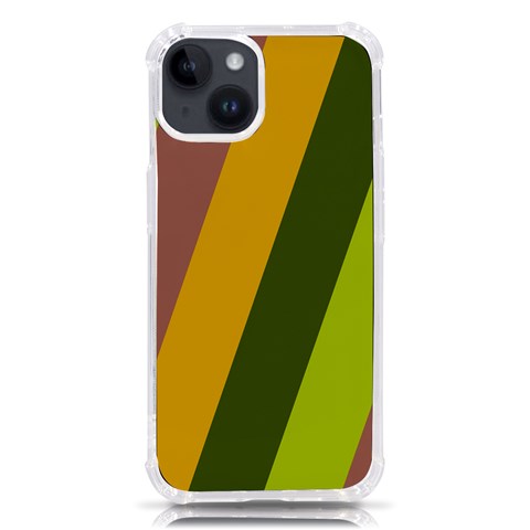 Autmn Stripes Colors Geometric Print Design iPhone 14 TPU UV Print Case from ArtsNow.com Front