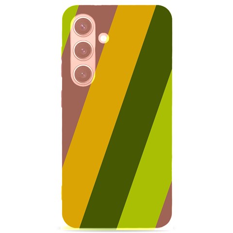 Autmn Stripes Colors Geometric Print Design Samsung Galaxy S24 6.2 Inch Black TPU UV Case from ArtsNow.com Front