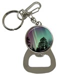 Silhouette Of Aurora Borealis Bottle Opener Key Chain