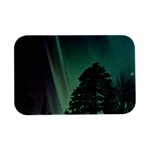 Silhouette Of Aurora Borealis Open Lid Metal Box (Silver)  