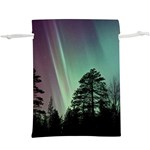 Silhouette Of Aurora Borealis Lightweight Drawstring Pouch (XL)