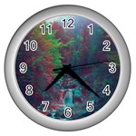 Foroest Nature Trippy Wall Clock (Silver)