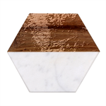 Foroest Nature Trippy Marble Wood Coaster (Hexagon) 