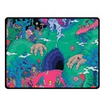 Planet Psychedelic Art Psicodelia Two Sides Fleece Blanket (Small)