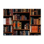 Assorted Title Of Books Piled In The Shelves Assorted Book Lot Inside The Wooden Shelf Sticker A4 (10 pack)