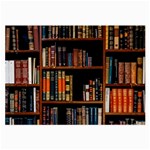 Assorted Title Of Books Piled In The Shelves Assorted Book Lot Inside The Wooden Shelf Large Glasses Cloth