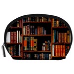 Assorted Title Of Books Piled In The Shelves Assorted Book Lot Inside The Wooden Shelf Accessory Pouch (Large)