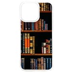 Assorted Title Of Books Piled In The Shelves Assorted Book Lot Inside The Wooden Shelf iPhone 15 Plus TPU UV Print Case