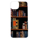 Assorted Title Of Books Piled In The Shelves Assorted Book Lot Inside The Wooden Shelf iPhone 15 Pro TPU UV Print Case