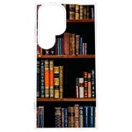 Assorted Title Of Books Piled In The Shelves Assorted Book Lot Inside The Wooden Shelf Samsung Galaxy S24 Plus 6.7 Inch TPU UV Case