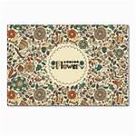 Seamless Pattern With Flower Birds Postcards 5  x 7  (Pkg of 10)