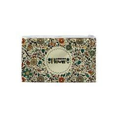 Seamless Pattern With Flower Birds Cosmetic Bag (XS) from ArtsNow.com Back