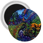 Psychedelic Digital Art Artwork Landscape Colorful 3  Magnets