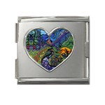 Psychedelic Digital Art Artwork Landscape Colorful Mega Link Heart Italian Charm (18mm)