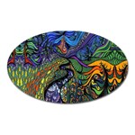 Psychedelic Digital Art Artwork Landscape Colorful Oval Magnet