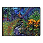 Psychedelic Digital Art Artwork Landscape Colorful Two Sides Fleece Blanket (Small)