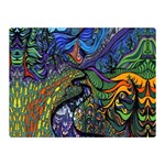 Psychedelic Digital Art Artwork Landscape Colorful Two Sides Premium Plush Fleece Blanket (Mini)